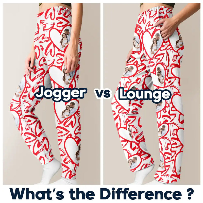 Gift For Couples, Gift For Wife, Gift For Husband - Custom Photo I Love My Wife Full Heart - Personalized Pajama Pants