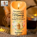 Memorial, Family -
Custom Photo This Candle Burns In Loving Memory - Personalized Flameless LED Candle