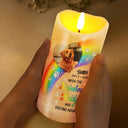 Memorial, Pet Lovers, Dog Lovers, Cat Lovers - Custom Photo A Piece Of My Heart Miss You Memorial - Personalized Flameless LED Candle