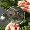 Gift For Grandparents - Grandkids Make Life More Grand Tree Of Hearts Grandma Grandpa - Personalized Glass Ornament