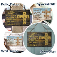 Pet Lovers,Love - Crossword A House Is Not A Home Without Pawprints Scrabble - Personalized Wood Rectangle Sign