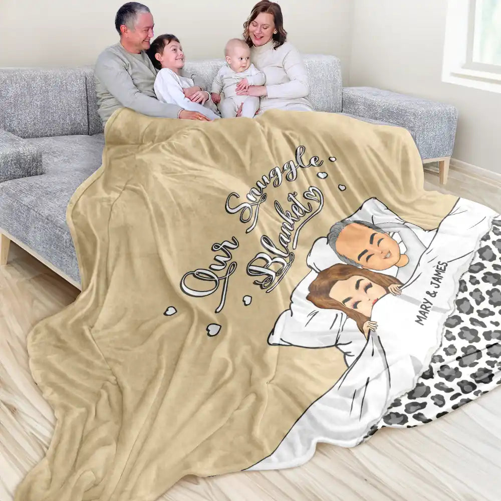 Gift For Couples, Gift For Husband, Gift For Wife, Gift For Boyfriend, Gift For Girlfriend - Couple Our Snuggle Blanket - Personalized Oversized Blanket