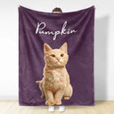 Dog Lovers, Cat Lovers, Pet Lovers - Custom Photo Cartoon Portrait Dog Cat - Personalized Fleece Blanket, Sherpa Blanket
