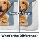 Dog Lovers, Cat Lovers, Pet Lovers - Custom Photo Cartoon Portrait Dog Cat - Personalized Fleece Blanket, Sherpa Blanket
