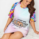 Pregnant Mom, Gift For Wife, Funny - Excuse Me Is It Time Yet Pregnancy Announcement Expecting Mom Maternity - Personalized Women's Sleep Tee