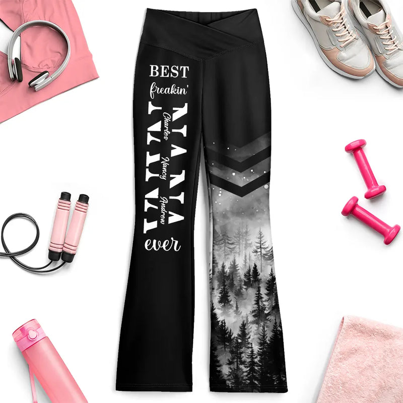 Gift For Mother,Happy - For Mother Wife Best Freakin' Mom Ever - Personalized Leggings