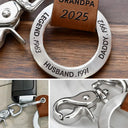 Gift For Grandpa,Gift For Father - Legend Husband Dad Papa I Just Get Better - Personalized Leather Coordinates Keychain