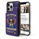 Gift For Yourself,Happy,America 250th,Independence Day - America 250 Years Of Freedom Embroidery Effect Prints - Personalized Leather Flip Wallet Phone Case