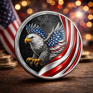 America 250th,Independence Day - America 250th Anniversary US Pride Patriotic Eagle - Personalized Commemorative Keepsake Coin