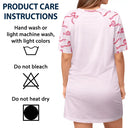 Pregnant Mom,Happy,Expecting Dad - Baby First Year On The Inside With Mom Leopard Style - Personalized Women's Sleep Tee