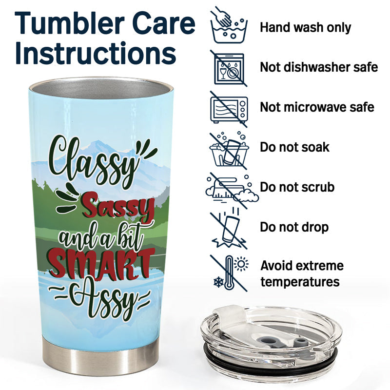 Pontoon Queen Classy Sassy - Personalized Custom Tumbler