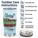 Pontoon Queen Classy Sassy - Personalized Custom Tumbler