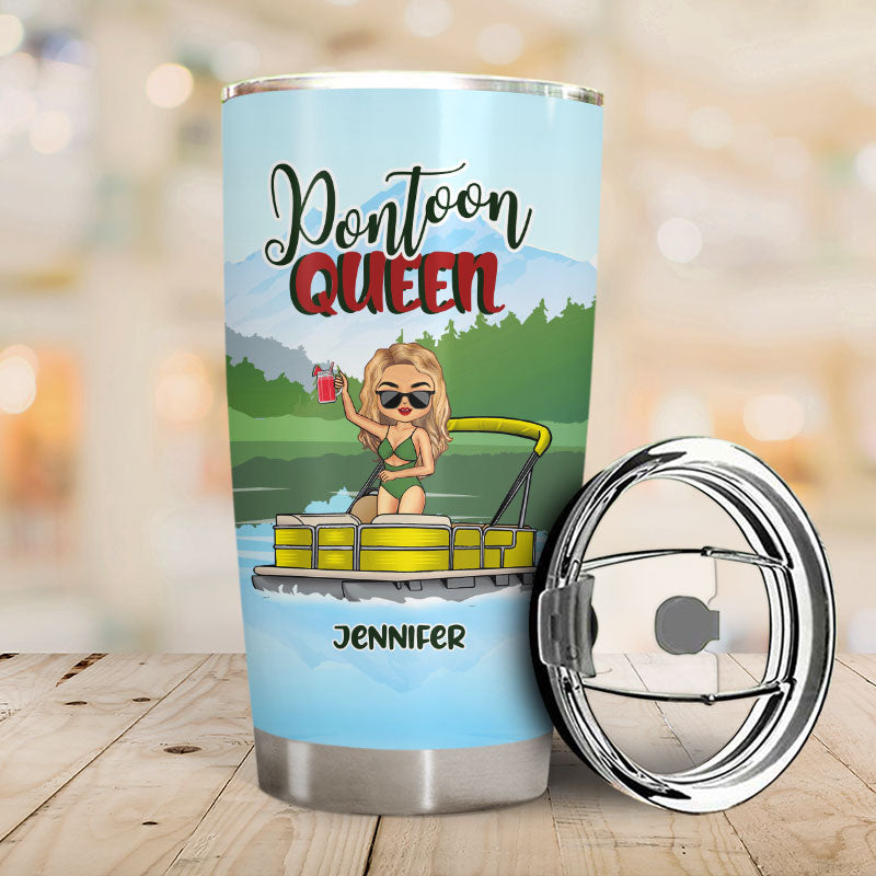 Pontoon Queen Classy Sassy - Personalized Custom Tumbler