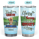 Pontoon Queen Classy Sassy - Personalized Custom Tumbler