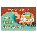 Only Good Vibes Allowed - Gift For Couples - Personalized Custom Doormat
