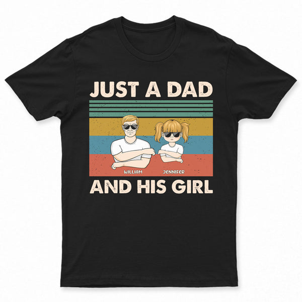 Girl Dad Personalized Hanes Adult T-Shirt