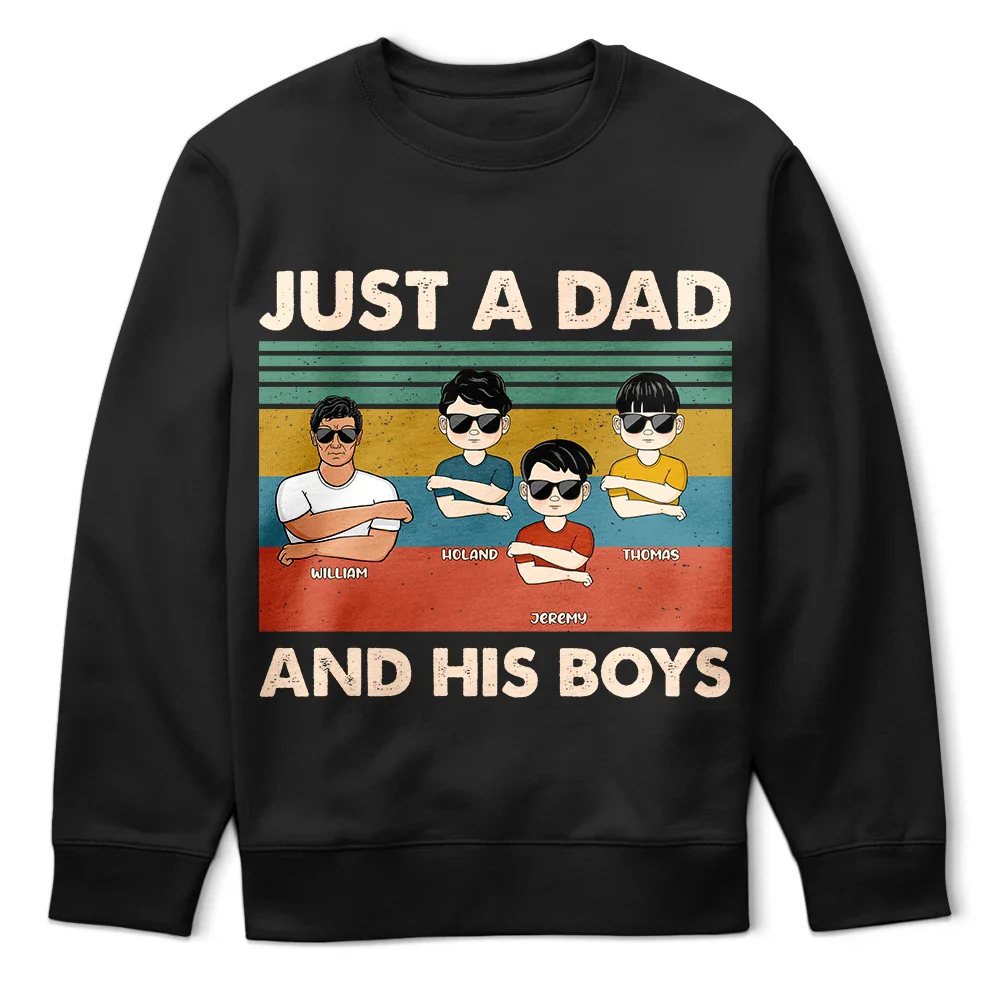 Gift For Father,Dad - Daughters (Young),Funny - Just A Dad And His Girl - Personalised T Shirt