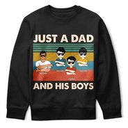 Gift For Father,Dad - Daughters (Young),Funny - Just A Dad And His Girl - Personalised T Shirt