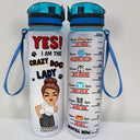 Bouteille d'eau personnalisée pour amoureux des chiens Crazy Dog Lady