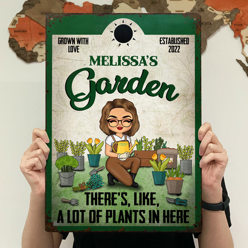 Cultivé avec amour - Décoration de jardin - Panneaux métalliques classiques personnalisés