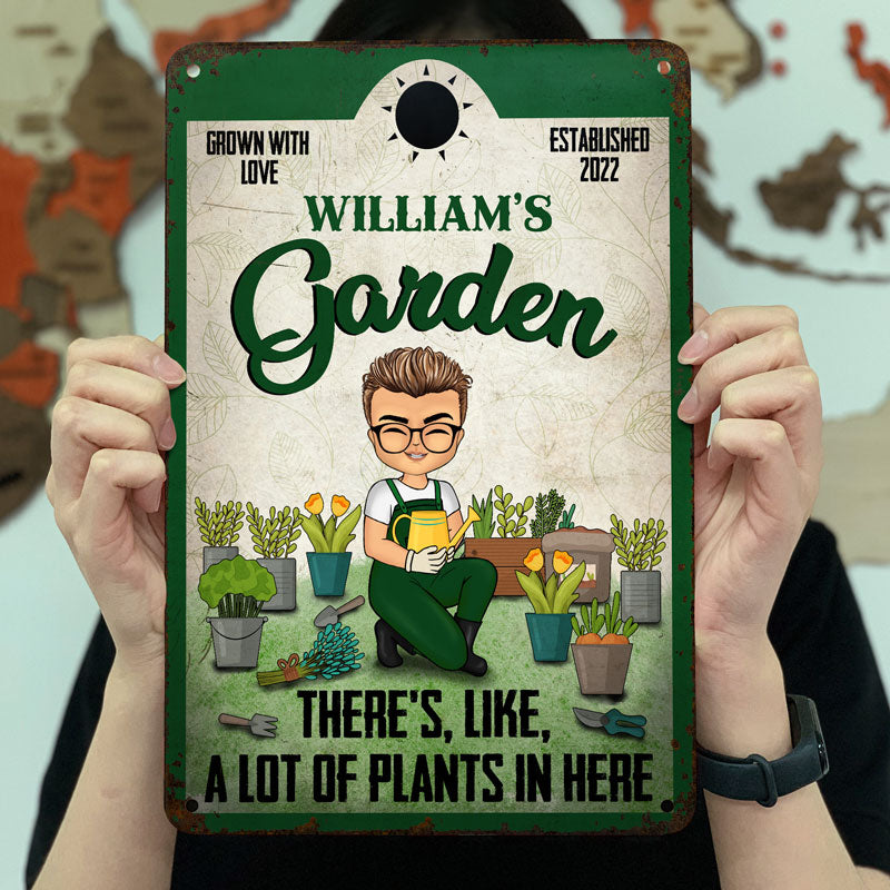 Cultivé avec amour - Décoration de jardin - Panneaux métalliques classiques personnalisés