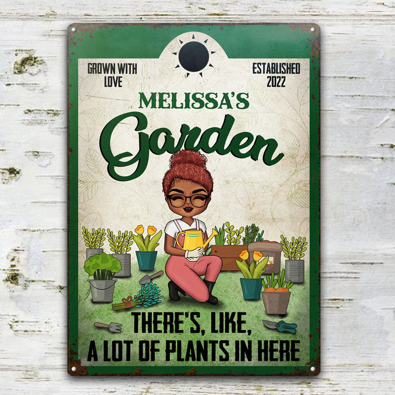 Cultivé avec amour - Décoration de jardin - Panneaux métalliques classiques personnalisés