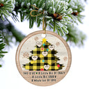 Family Christmas Tree Flannel This Is Us - Personalized Custom Circle Ceramic Ornament