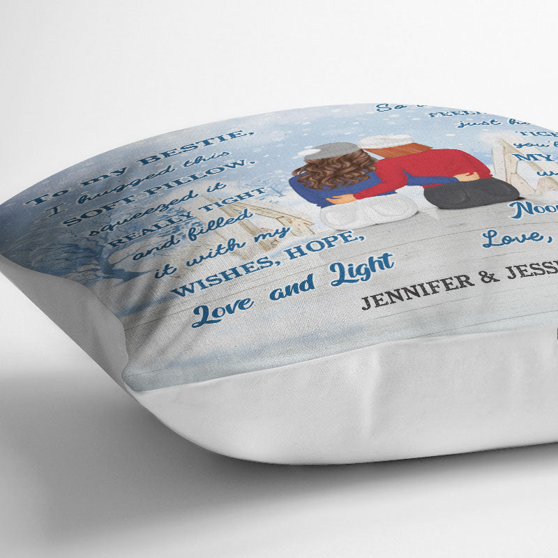 Christmas I Hugged This Soft Pillow - Gift For Bestie - Personalized Custom Pillow