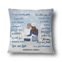 Christmas Grandma And Granddaughter Hugged This Soft Pillow - Personalized Custom Pillow