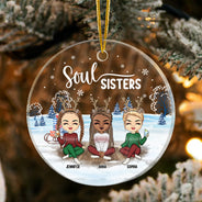 Décoration de Noël personnalisée en acrylique avec inscription « Mes meilleurs amis, mes amis, mes amis »