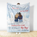 Christmas Filled This Blanket With Hugs And Love - Gift For Sisters - Personalized Custom Fleece Blanket