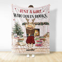 Lecture de Noël : une fille qui aime les livres – Couverture polaire personnalisée