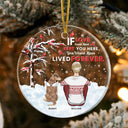 Christmas Dog Memorial If Love Could Have Kept You Here - Personalized Custom Circle Acrylic Ornament