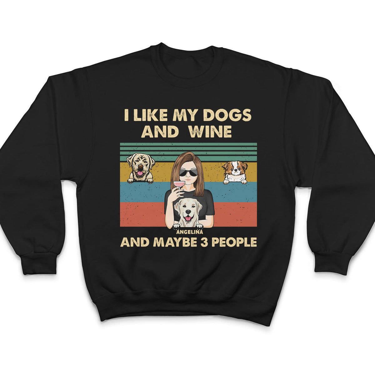 Pet Lovers I Like Dogs & Maybe 3 People - Personalized Custom T Shirt