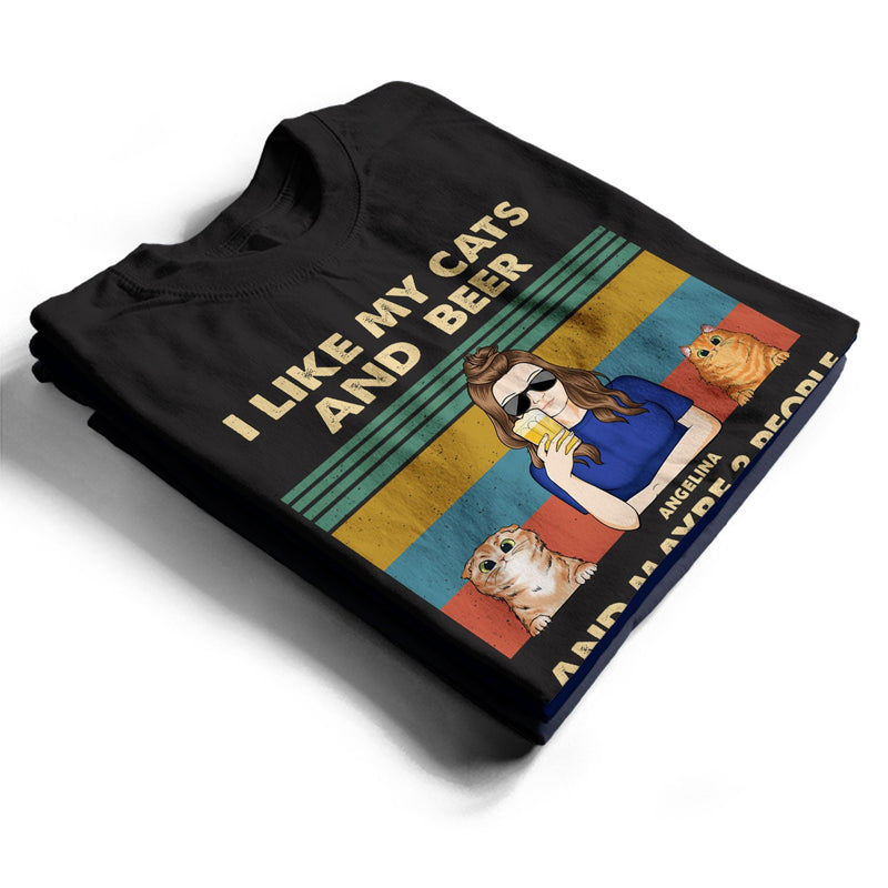 Pet Lovers I Like Dogs & Maybe 3 People - Personalized Custom T Shirt