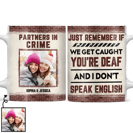 Mug personnalisé avec photo de votre meilleur ami, de votre frère ou de votre sœur, et de vos partenaires de crime !