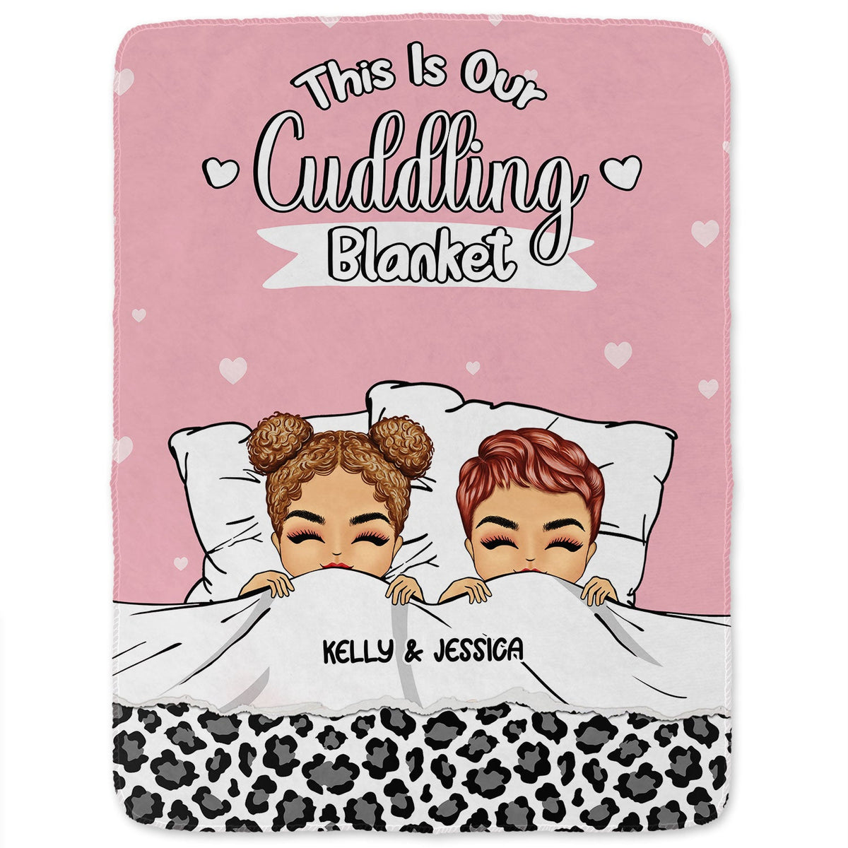 Couple Our Snuggle Blanket Front View - Gift For Couple - Personalized