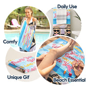 Peu importe où se trouve la plage - Cadeau pour couples - Serviette de plage personnalisée