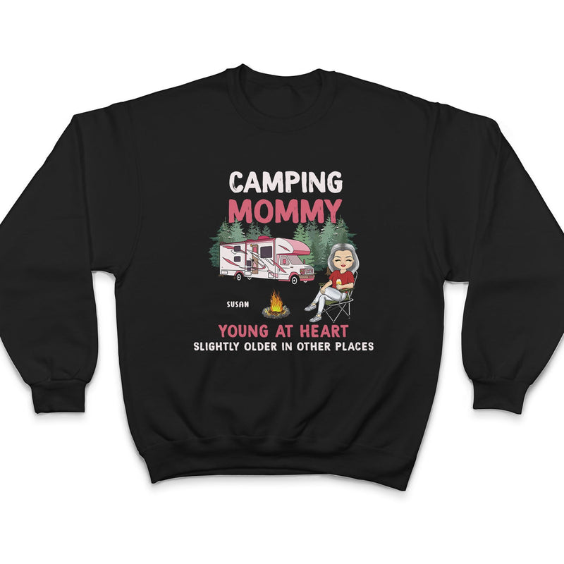 Camping Grandma Young At Heart - Gift For Camping Lovers - Personalized Custom T Shirt
