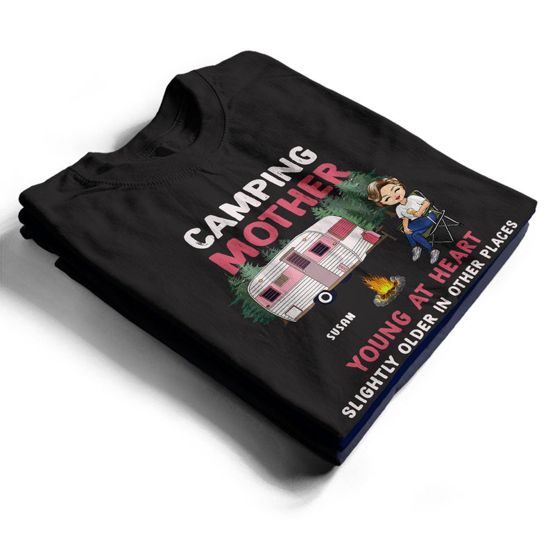 Camping Grandma Young At Heart - Gift For Camping Lovers - Personalized Custom T Shirt