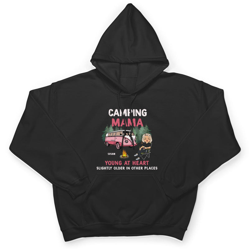 Camping Grandma Young At Heart - Gift For Camping Lovers - Personalized Custom T Shirt