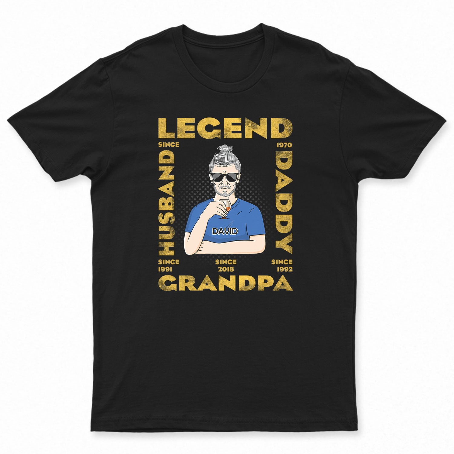 Father Legend Husband Daddy - Gift For Father - Personalized Custom T Shirt