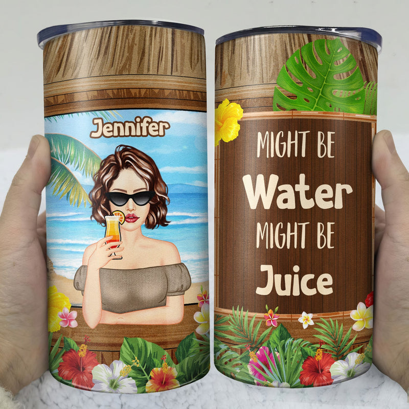 Beach Might Be Water Might Be - Gift For Beach Lovers, Gift For Women - Personalized Custom 4 In 1 Can Cooler Tumbler