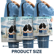 We Never Walk Alone - Gift For Sisters - Personalized Custom Zippered Canvas Bag