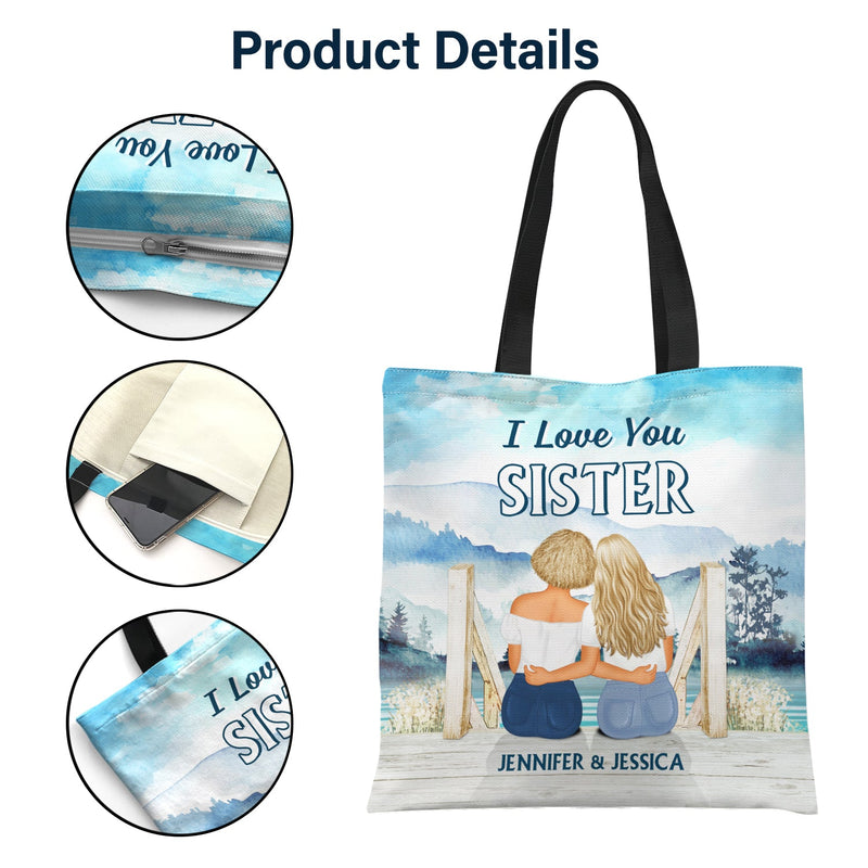 We Never Walk Alone - Gift For Sisters - Personalized Custom Zippered Canvas Bag