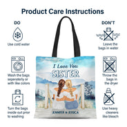 We Never Walk Alone - Gift For Sisters - Personalized Custom Zippered Canvas Bag