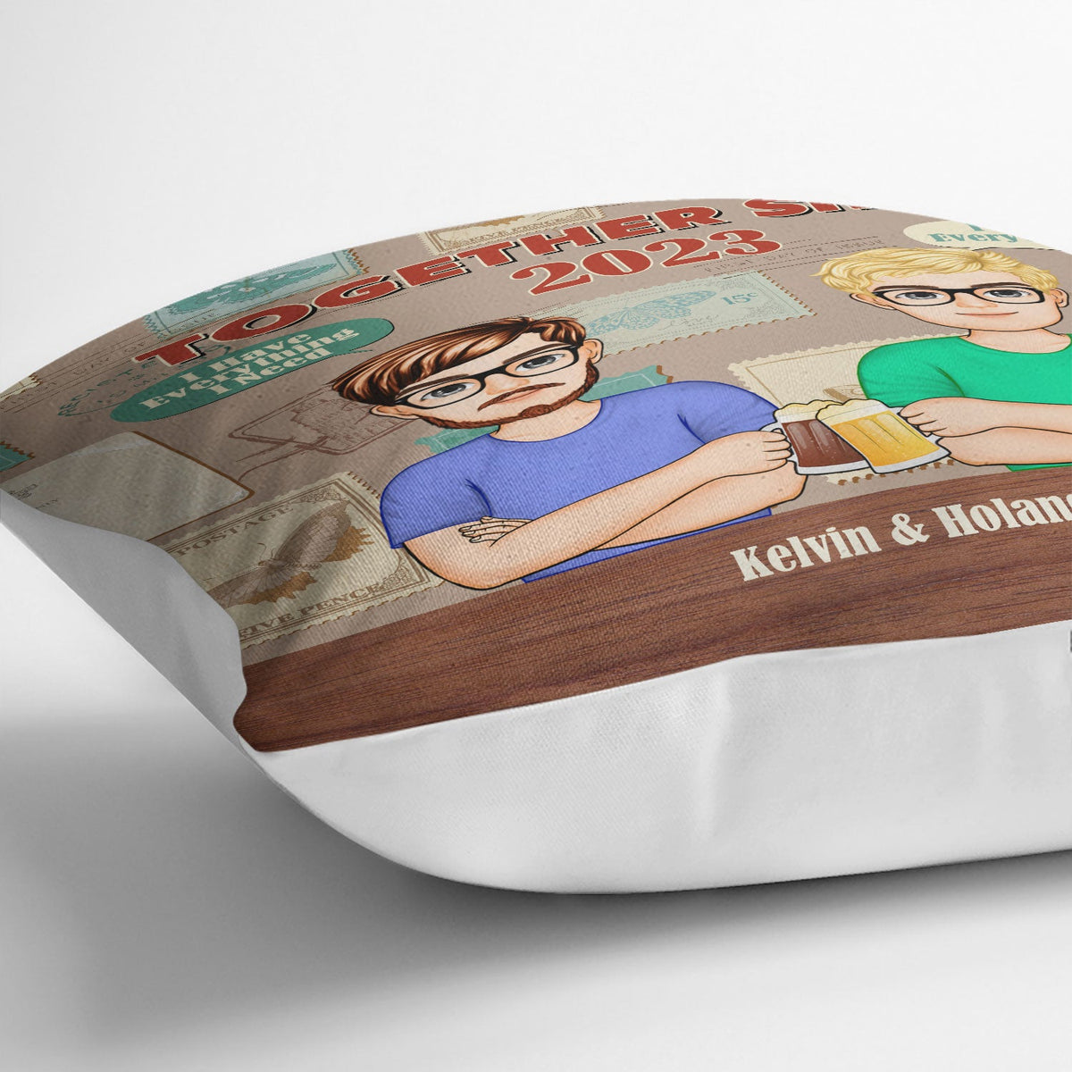 Couple Drinking Together Since - Gift For Couples - Personalized Pillow