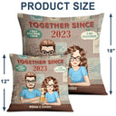 Couple Drinking Together Since - Gift For Couples - Personalized Pillow