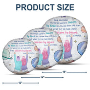 Nous n'étions pas sœurs de naissance - Cadeau pour meilleure amie - Coussin rond personnalisé