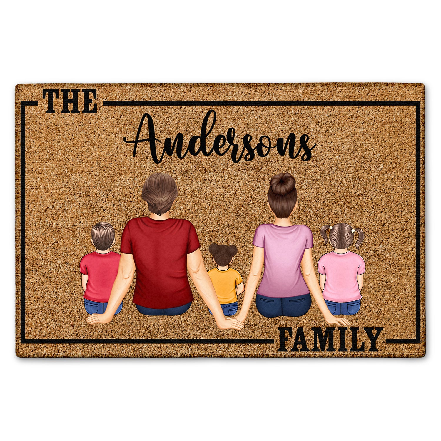 Family Name Doormat - Welcome Doormat, Housewarming Gift - Personalized Doormat